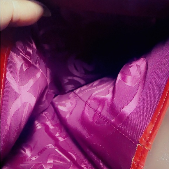 Michael Kors Tri Fold Signure Wallet Zebra & Red Patent Leather LIKE NEW - Picture 15 of 15